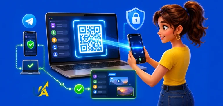 Вход в аккаунт Телеграм по QR-коду