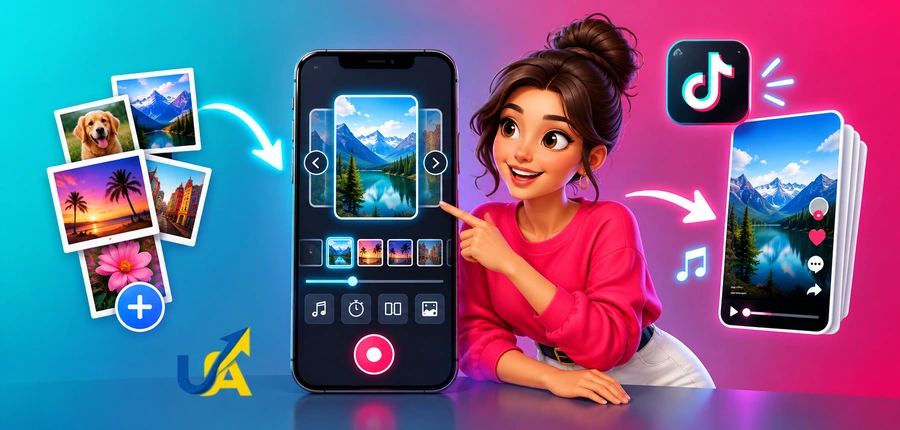 Как сделать видео с перелистыванием фотографий в TikTok