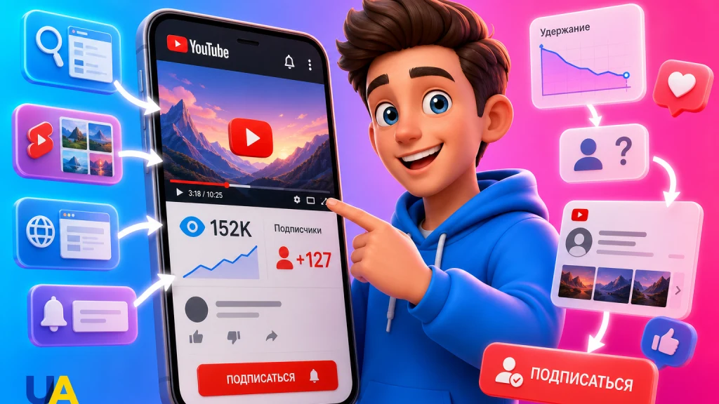 Почему много просмотров, но мало подписчиков Ютуб